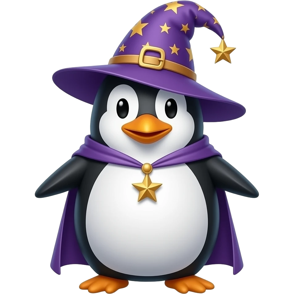 Penguin Wizard emoji
