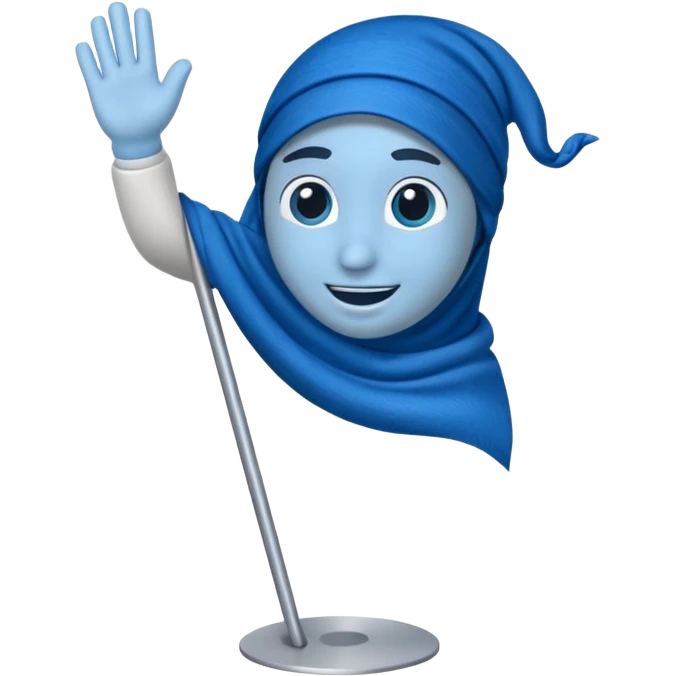 DOĞU TÜRKİSTAN BAYRAĞI (İNSANSIZ) AY VE YILDIZ MAVİ BAYRAK emoji