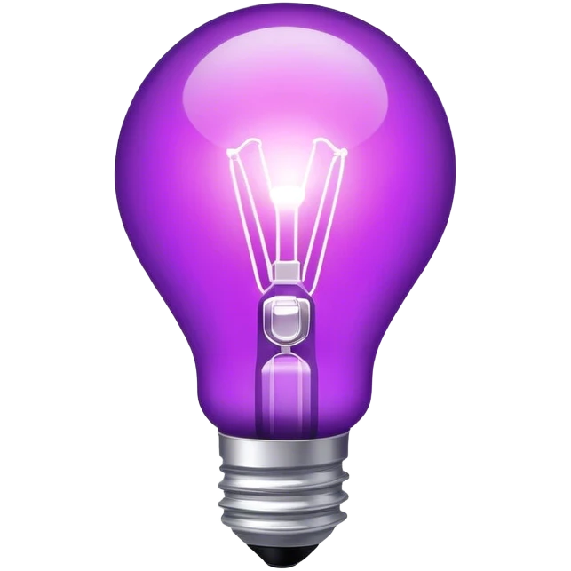 purple bulb glowing emoji