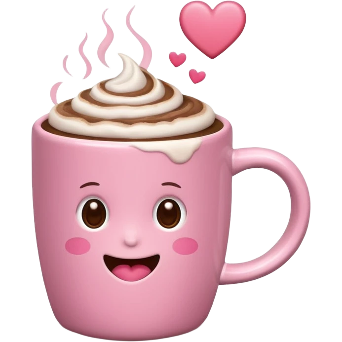 Pink mocha emoji