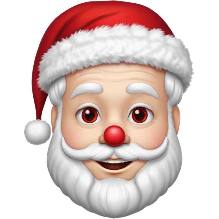 santa with clown emoji