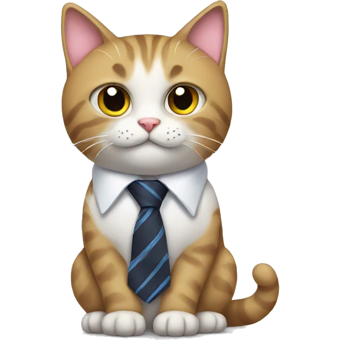 Cat wearing a tie  emoji