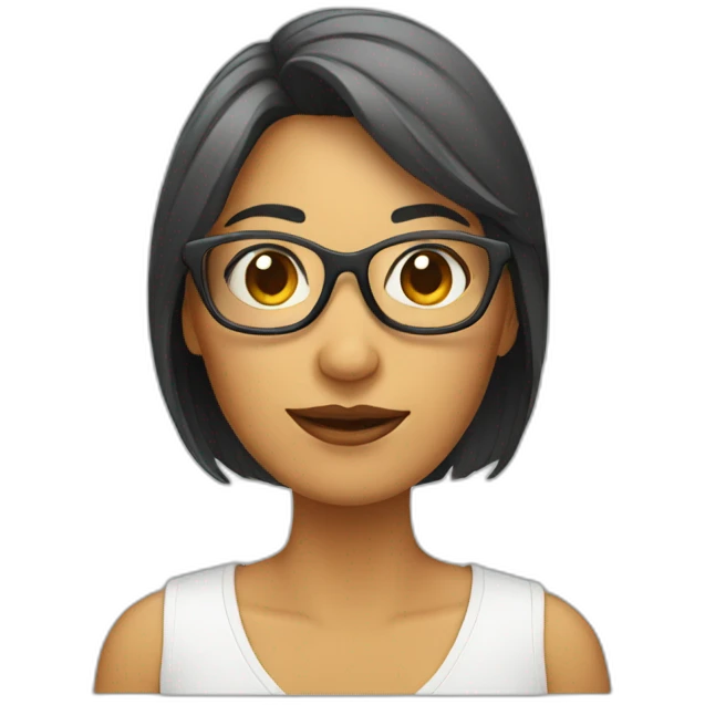  mujer con lentes emoji