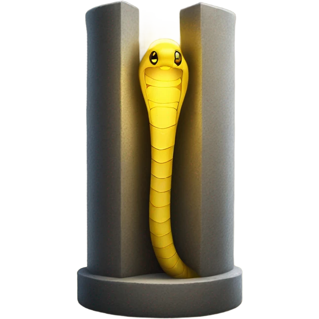 "cobra yellow light" in tube glass support stone emoji