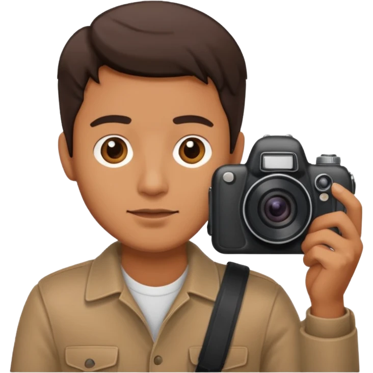  مرد دوربین به دست می‌خوام چهره دیده نشه انگار داره عکس میگیره  emoji