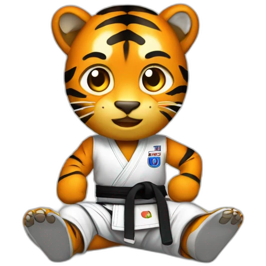 BJJ seated guard  Tiger  emoji