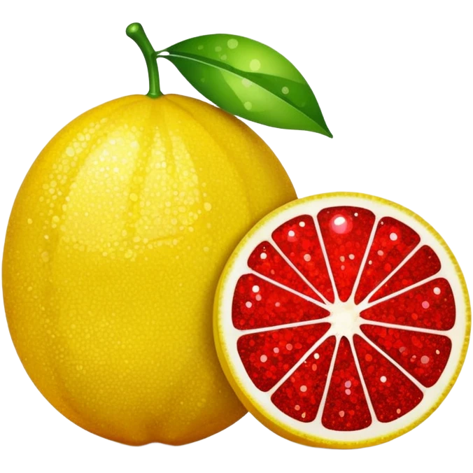 red glitter lemon emoji