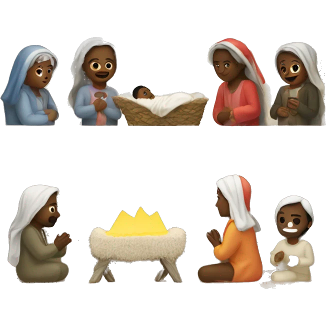 Christmas crib emoji