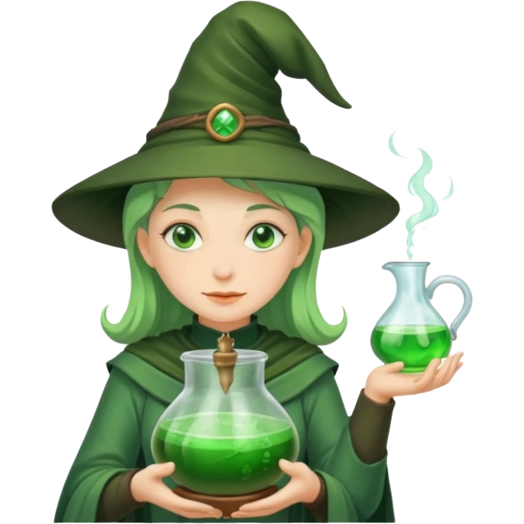 green witch cooking potion emoji