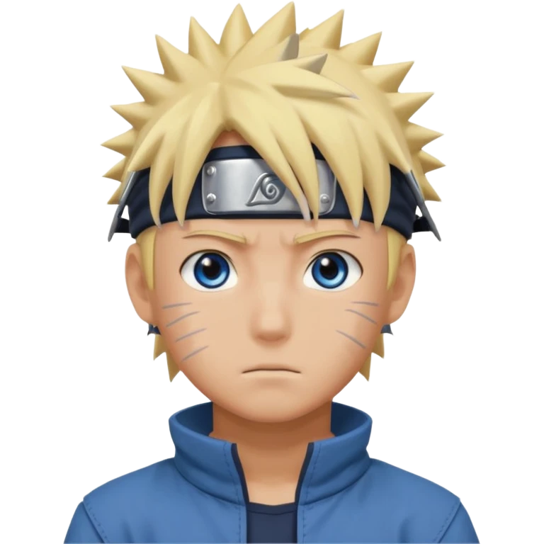 Naruto Anime style boy head emoji