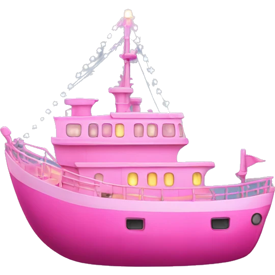 Pink ship with lights  emoji
