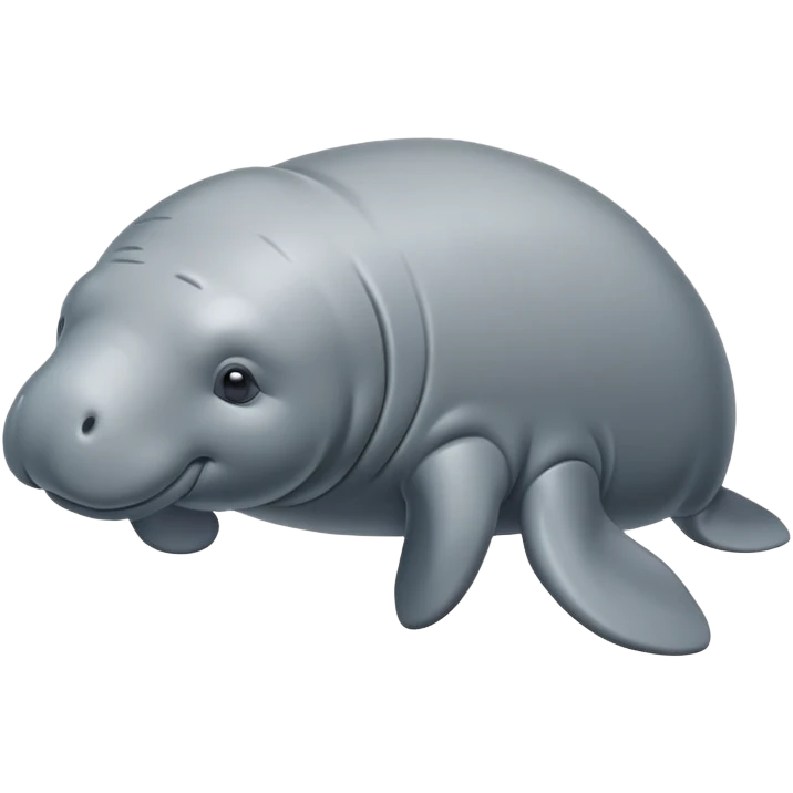 Simple emoji of a whole manatee  emoji