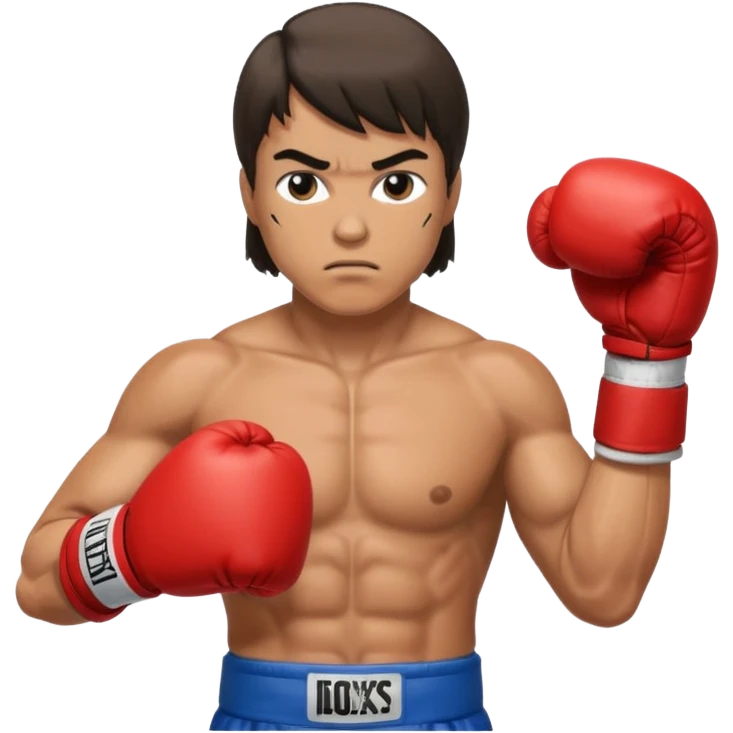 Boxer ,with a mullet haircut emoji
