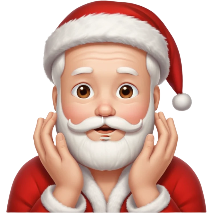 Santa having a head massage emoji