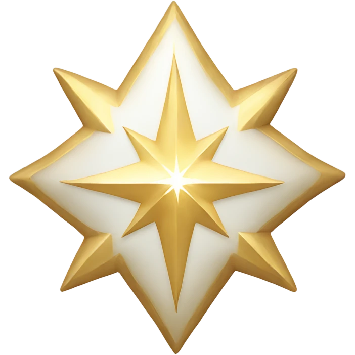 North Star gold and white emoji