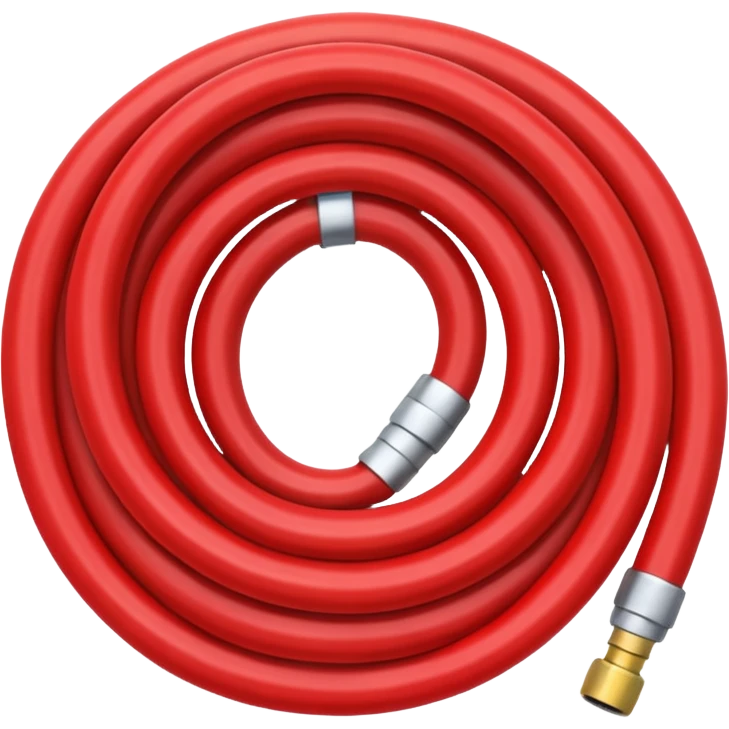 A red Hose – coiled water hose emoji