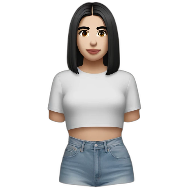 dua lipa, front facing emoji