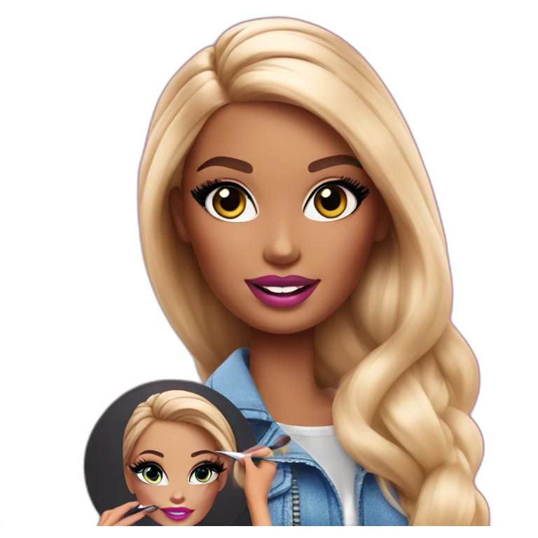 Barbie as a makeup artist emoji