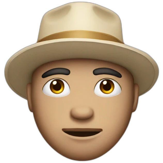 Poker face emoji