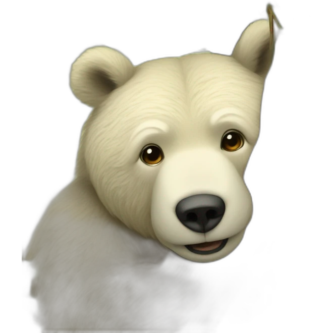 Un ours qui lèche un arbre emoji