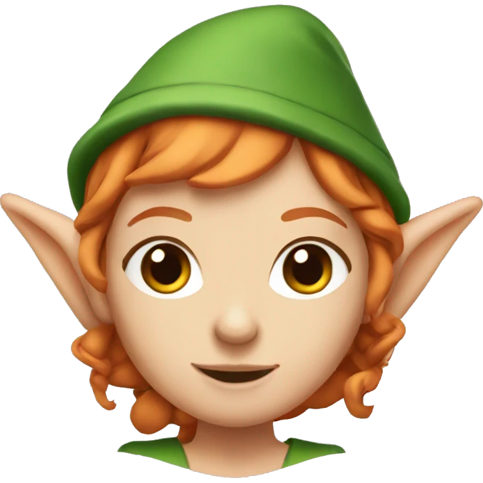 elf girl with ginger hair and pointy ears  emoji