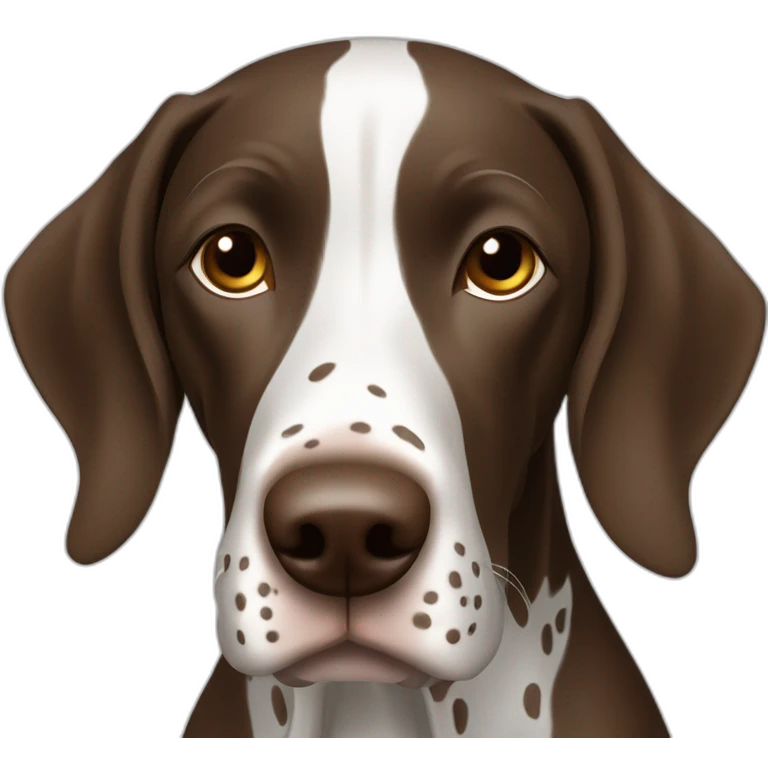 white and brown german shorthaired pointer emoji