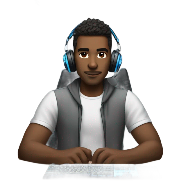 the man with gaming computer emoji