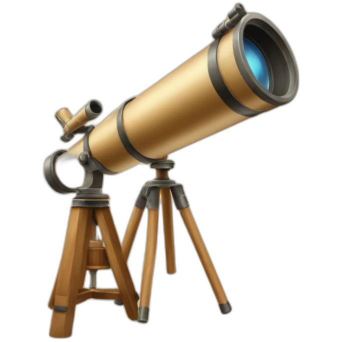 cartoon vintag telescope emoji