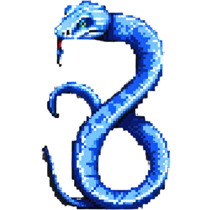 Python logo with a single blue snake in the shape of the letter P emoji