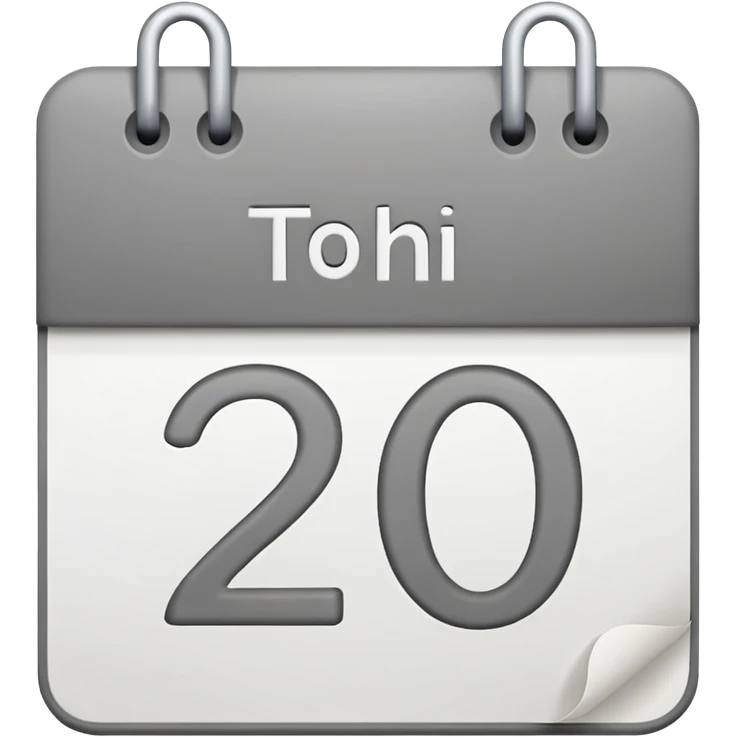 grey date calendar with number 29 emoji