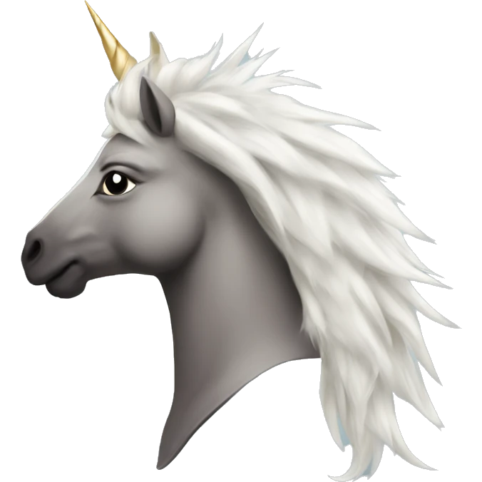 Viking unicorn white mowhawk emoji