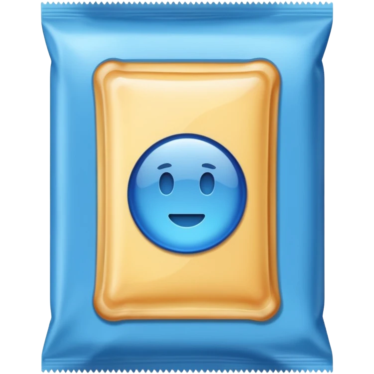 blue pacaged chip without writing emoji