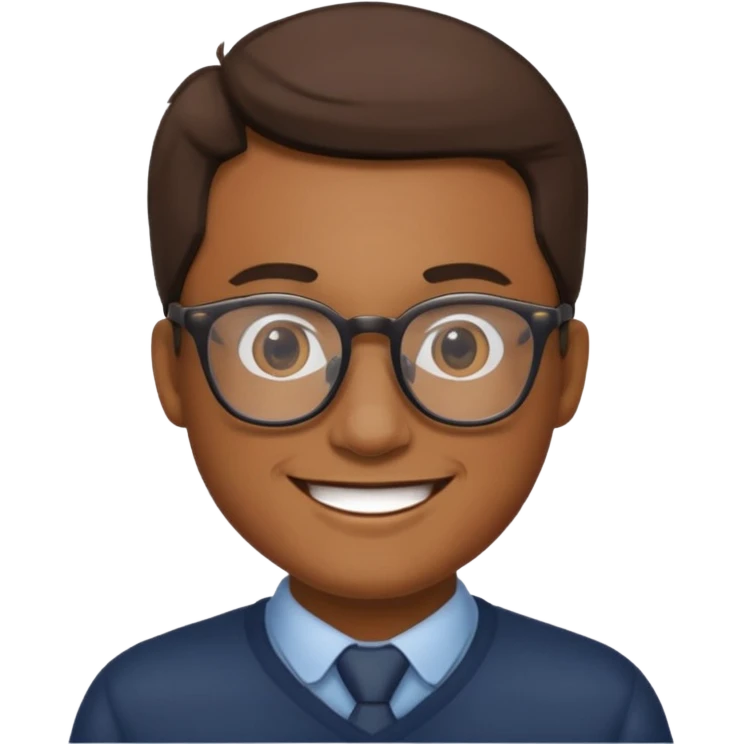 Cordero con lentes emoji