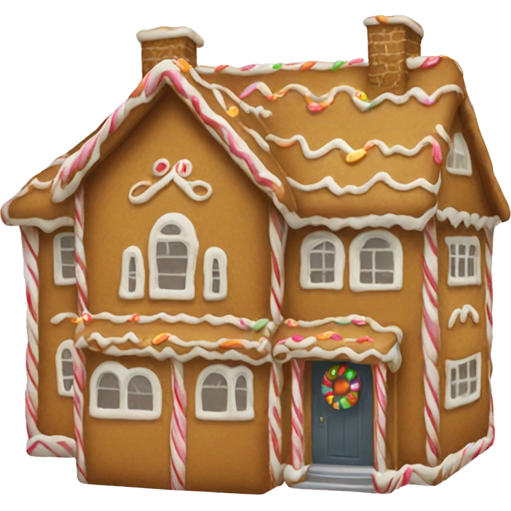 large gingerbread house with garage emoji