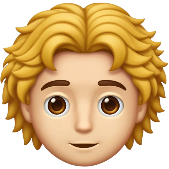 haz un emoji de un chico con el pelo corto y rizado y con tez morena  emoji