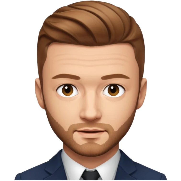 Justin Timberlake with light brown hair emoji