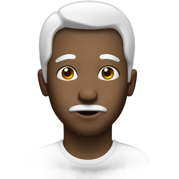 Man with white sugar under his nose emoji