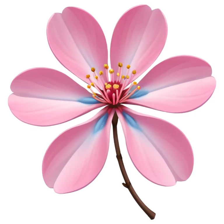 sakura flower with a soft blue background emoji