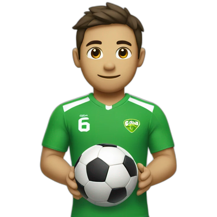 Yoshi in Australian Soccer kit emoji
