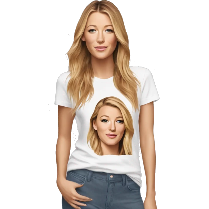 blake lively wearing tee emoji