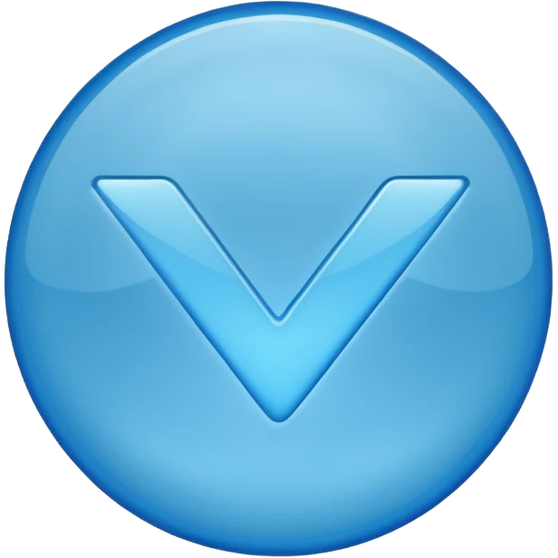 Verificado azul volteado emoji