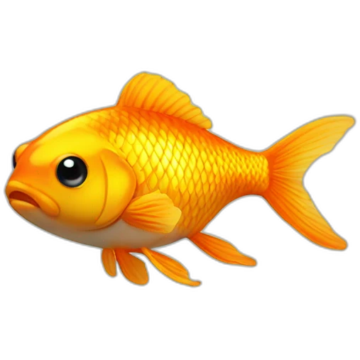 gold fish holdin emoji