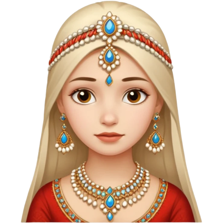 Russian girl in Indian jewellery emoji