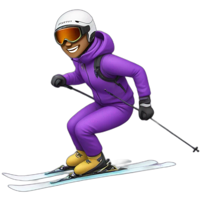 skiing icon purple emoji