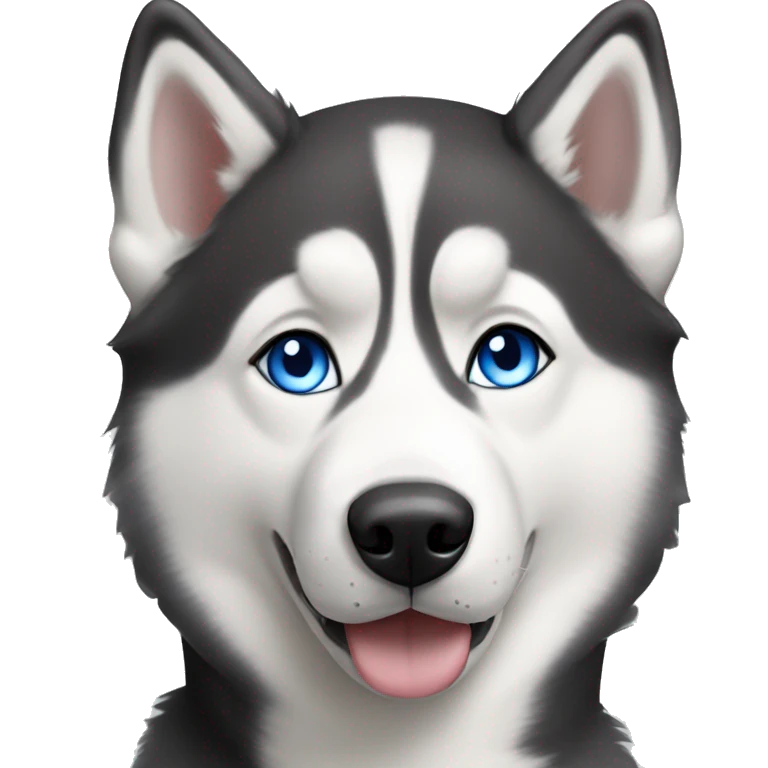siberian husky with blue eyes emoji
