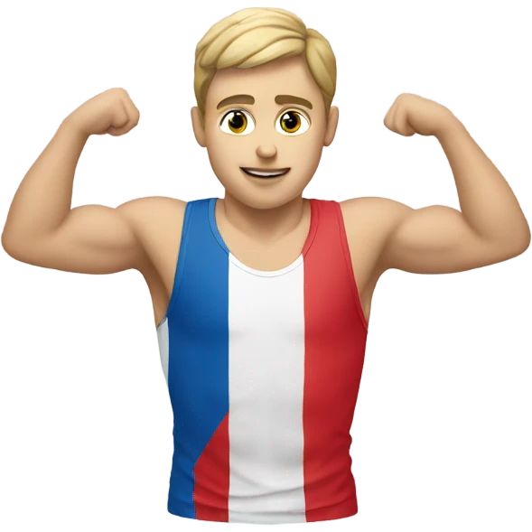European athlete with a heart emoji