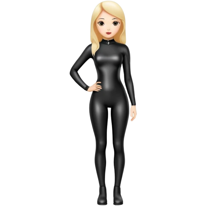 girl in tight latex outfit, full body emoji