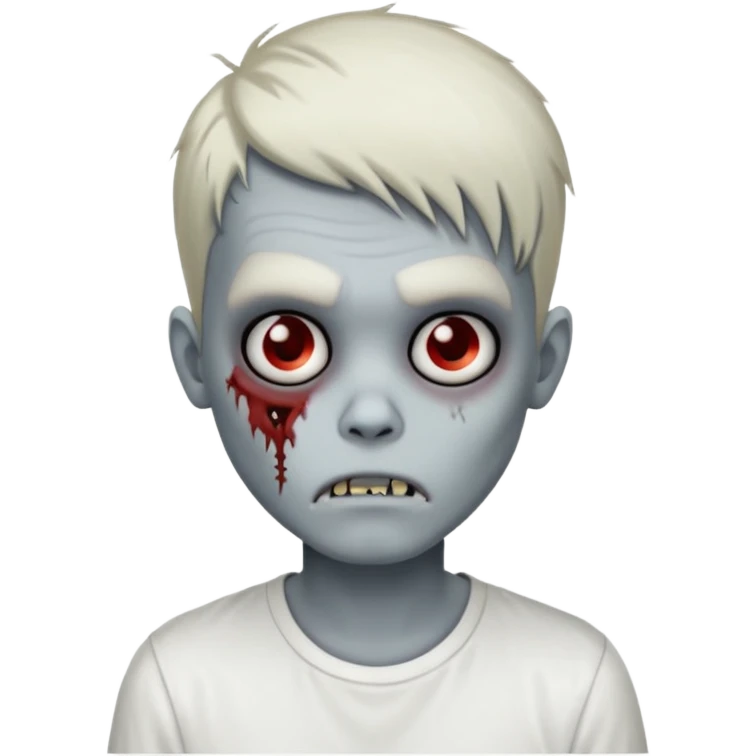 zombie boy with emo hair and white shirt emoji created using AI. Copy and paste zombie boy with emo hair and white shirt emoji to use or share on Discord and Slack.
 emoji
