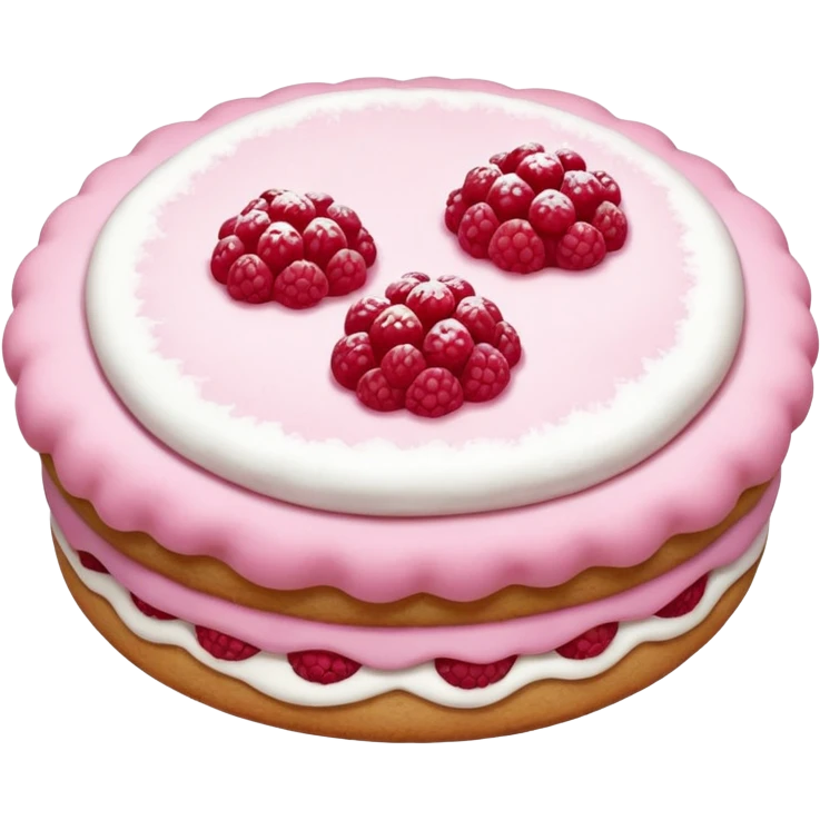 Raspberry cookie emoji