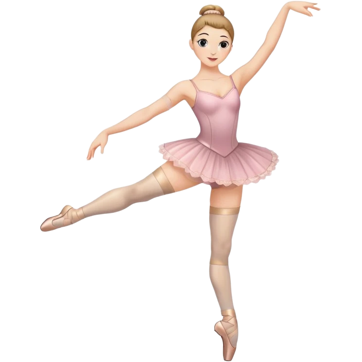 Ballet dancer in thigh highs emoji